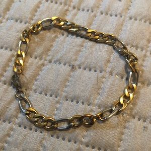 Gold and Silver Chain Link Bracelet